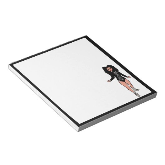 Dancer Notepad Black / Silver B ノートパッド (アングル)