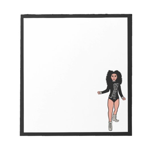 Dancer Notepad Black / Silver B ノートパッド (正面)