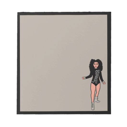 Dancer Notepad Black / Silver B 2 ノートパッド (正面)