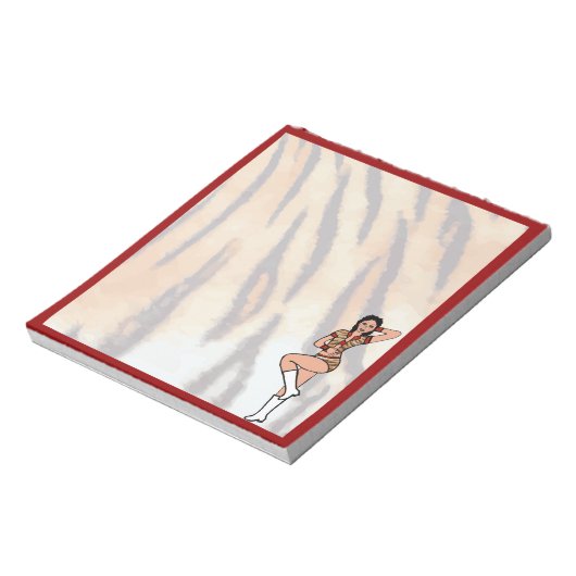 Dancer Notepad Red Tiger #1 ノートパッド (回転)