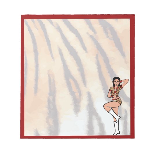 Dancer Notepad Red Tiger #1 ノートパッド (正面)