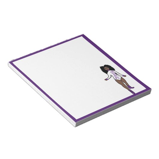 Dancer Notepad White/Purple Tiger A ノートパッド (アングル)
