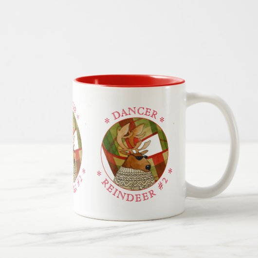 DANCER REINDEER 赤二色マグカップ ツートーンマグカップ (右)