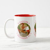 DANCER REINDEER 赤二色マグカップ ツートーンマグカップ (左)
