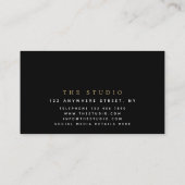 Dancer/Studio/Minimalistブラック/金ゴールドシルエット 名刺 (裏面)