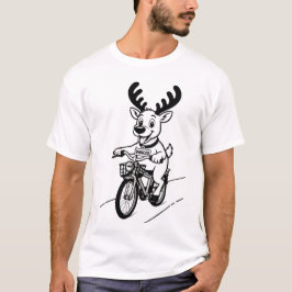 Dancer The Reindeer a Riding a Bike  Tシャツ