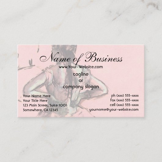 Dancer Viewed from the Back by Edgar Degas 名刺 (正面)