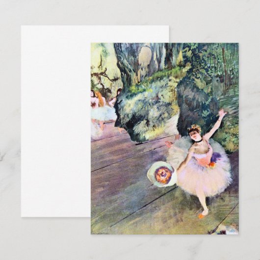 Dancer with a Bouquet of Flowers by Edgar Degas (正面/裏面)