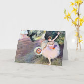 Dancer with a Bouquet of Flowers by Edgar Degas カード (黄色い花)