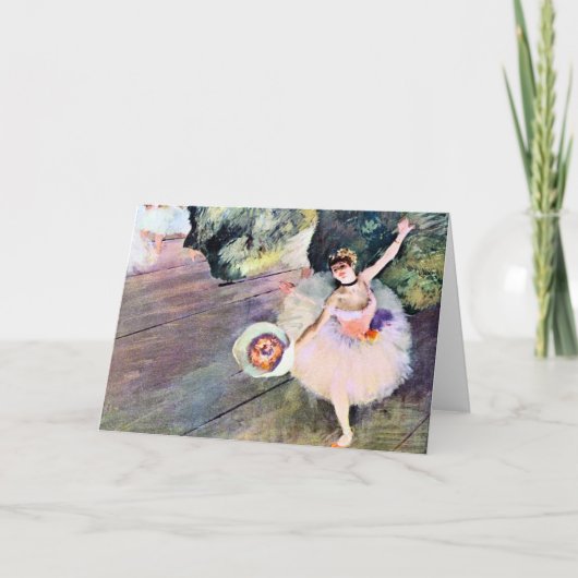 Dancer with a Bouquet of Flowers by Edgar Degas カード (正面)