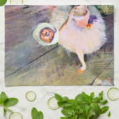 Dancer with a Bouquet of Flowers by Edgar Degas キッチンタオル (折り畳み)