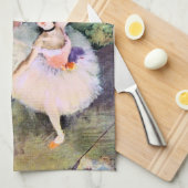 Dancer with a Bouquet of Flowers by Edgar Degas キッチンタオル (四つ折り)