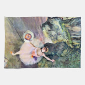 Dancer with a Bouquet of Flowers by Edgar Degas キッチンタオル (横)
