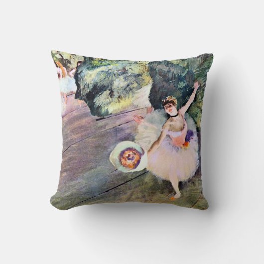 Dancer with a Bouquet of Flowers by Edgar Degas クッション (正面)