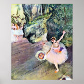 Dancer with a Bouquet of Flowers by Edgar Degas ポスター (正面)