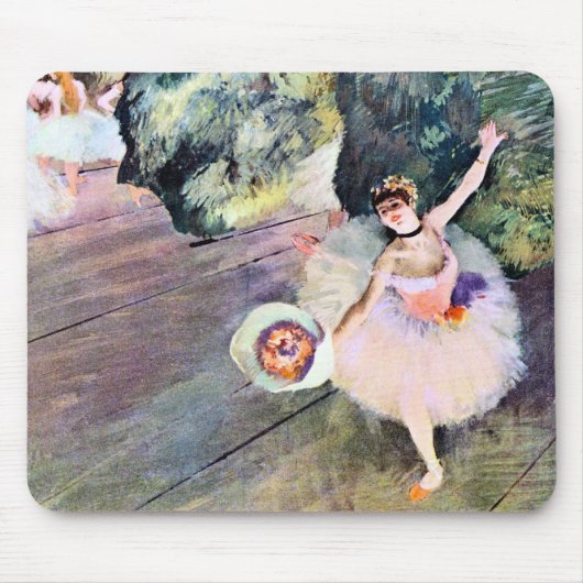 Dancer with a Bouquet of Flowers by Edgar Degas マウスパッド (正面)