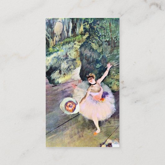 Dancer with a Bouquet of Flowers by Edgar Degas 名刺 (裏面)