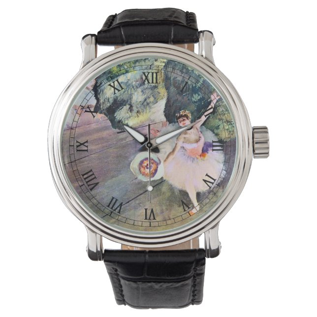 Dancer with a Bouquet of Flowers by Edgar Degas 腕時計 (正面)