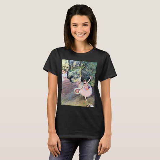 Dancer with a Bouquet of Flowers by Edgar Degas Tシャツ (正面フル)