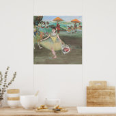 Dancer with Bouquet, Curtsying by Edgar Degas ポスター (キッチン)