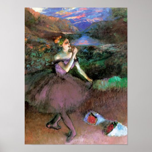 Dancer with Bouquets by Degas ポスター (正面)
