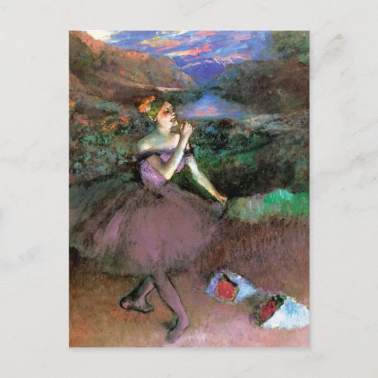 Dancer with Bouquets by Degas ポストカード (正面)