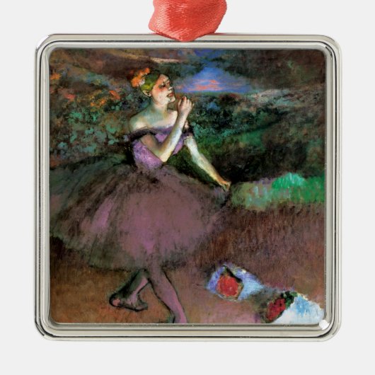 Dancer with Bouquets by Degas メタルオーナメント (正面)