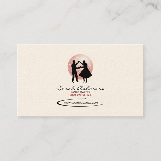 Dancers Business Card (Disco Ball BG v2) 名刺 (正面)
