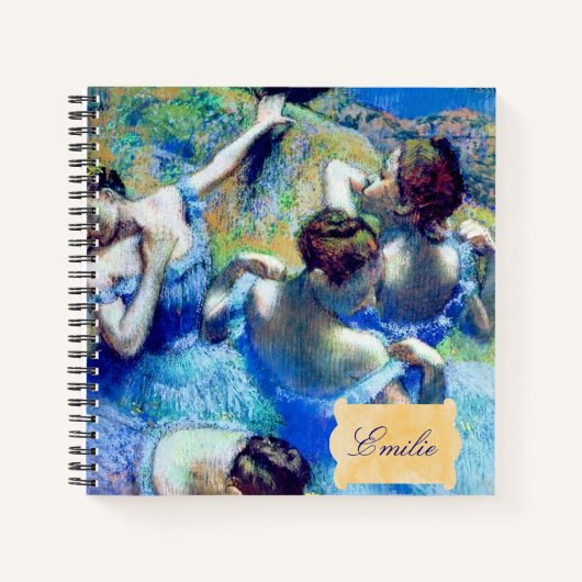 Dancers in Blue by Degas Sketchbook ノートブック (正面)