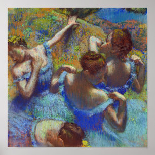 Dancers in Blue, Edgar Degas ポスター