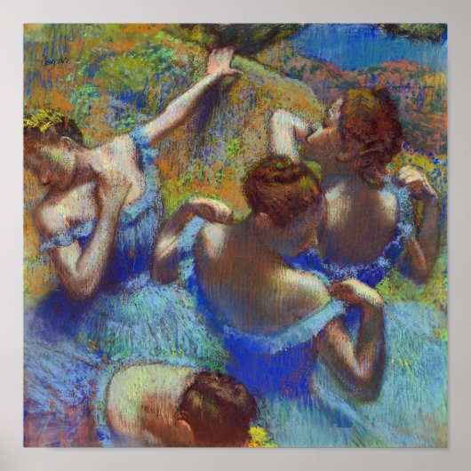 Dancers in Blue, Edgar Degas ポスター (正面)