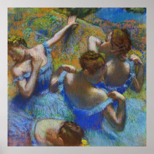 Dancers In Blue - Edgar Degas - c1890 ポスター