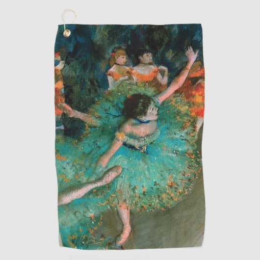 Dancers in Green by Edgar Degas ゴルフタオル (正面)