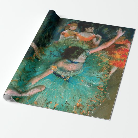 Dancers in Green by Edgar Degas    ラッピングペーパー (アンロールド)