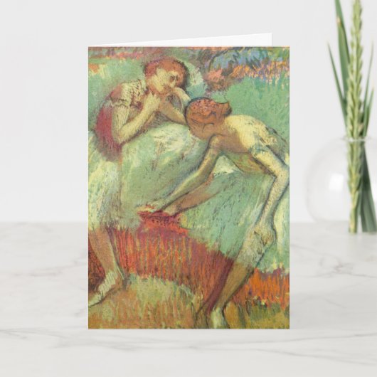 Dancers in Green by Edgar Degas, Dalletヴィンテージ カード (正面)