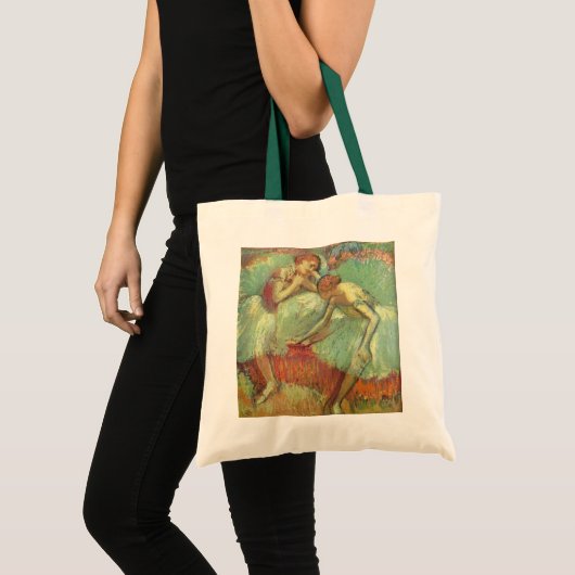 Dancers in Green by Edgar Degas, Dalletヴィンテージ トートバッグ (正面(商品))