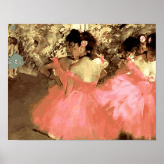 Dancers in Pink by Degas ポスター