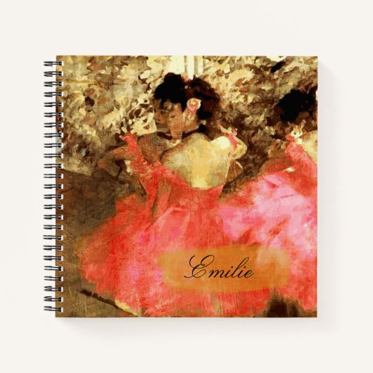 Dancers in Pink by Degas Sketchbook ノートブック (正面)