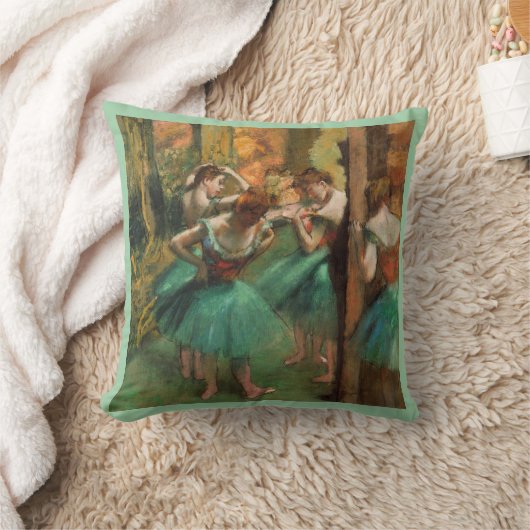 Dancers, Pink and Green by Degas，アート クッション (ブランケット)