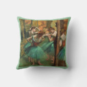 Dancers, Pink and Green by Degas，アート クッション (裏面)