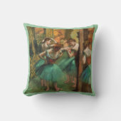 Dancers, Pink and Green by Degas，アート クッション (正面)