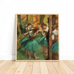 Dancers, Pink and Green by Degas，アート ポスター