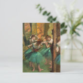 Dancers, Pink and Green by Degas，アート ポストカード (スタンド正面)