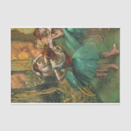 Dancers, Pink and Green by Degas，アート 薄葉紙 (正面)