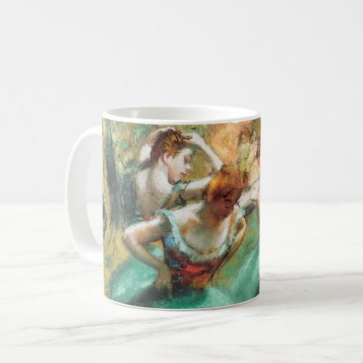 Dancers Pink and Green by Edgar Degas コーヒーマグカップ (正面左)