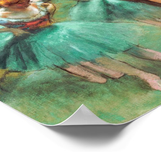 Dancers Pink and Green by Edgar Degas ポスター (角)