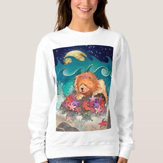 DANCINとSTARZ赤いチャウ白スタイルのみ スウェットシャツ (正面)