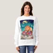 DANCINとSTARZ赤いチャウ白スタイルのみ スウェットシャツ (正面フル)