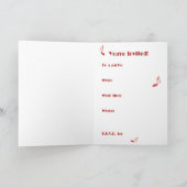 DANCINはカード招待状に蹄鉄を打ちます 招待状 (内部)