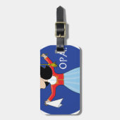 Dancingギリシャの女性 ラゲッジタグ (正面縦)